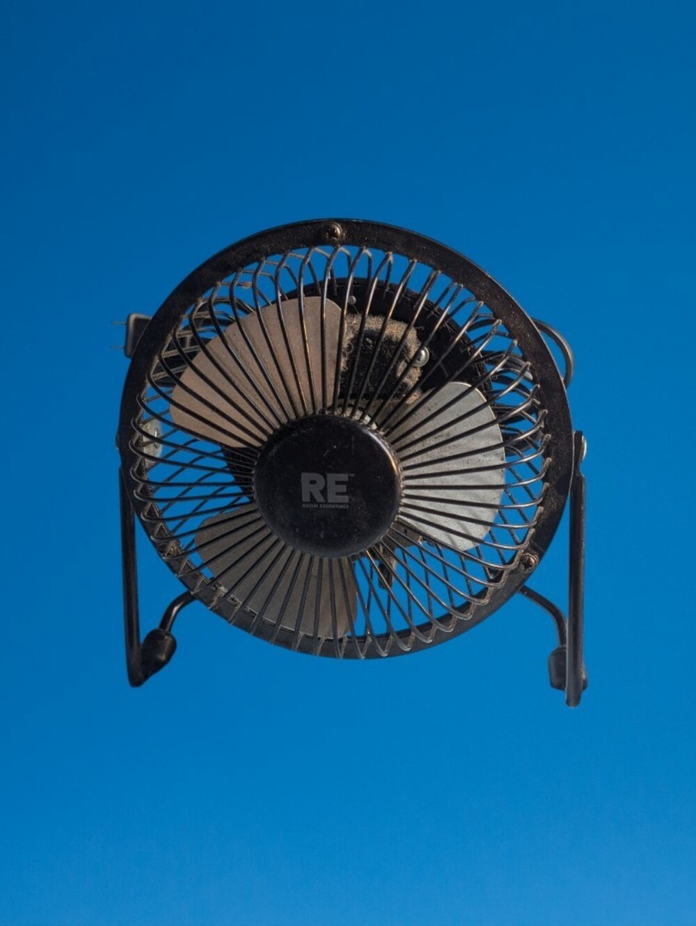 RE Black Metal Desk Fan - Compact Personal Fan